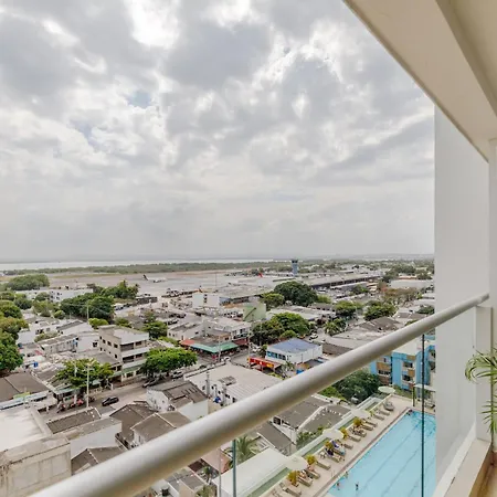 Apartamento Encantador Y Moderno Estudio Con Piscina A Pasos Del Aeropuerto Cartagena